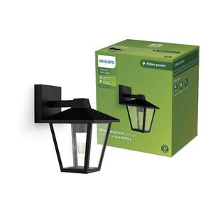 Philips Kinno venkovní nástěné svítidlo se svícením dolů E27 max. 1x25W bez zdroje IP44, černé obraz
