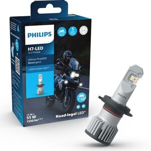 Philips LED H7 12V 15W Ultinon Pro6000 Boost Gen2 +450% Moto homologace 1ks 11972U60B2X1 obraz