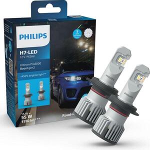 Philips LED H7 12V 15W Ultinon Pro6000 Boost Gen2 +450% s homologací 2ks 11972U60B2X2 obraz