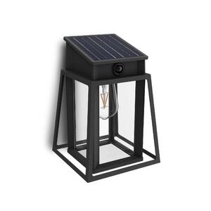 Philips Lysin UltraEfficient solární LED svítidlo se senzorem 3, 2W 500lm 2700K IP44 hranaté, černé obraz