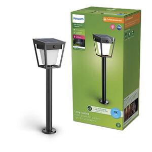 Philips Nissa UltraEfficient solární LED sloupek s pohybovým senzorem 1, 8W 250/25lm 3000K IP44, černý obraz