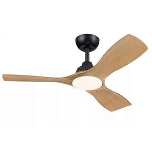 Philips Olas stropní ventilátor a svítidlo 30W+24W 3000/4300/6500K 106cm černá a dřevo obraz