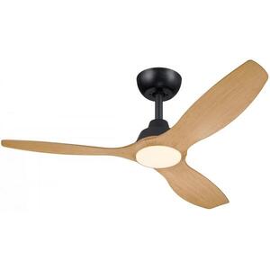 Philips Olas stropní ventilátor a svítidlo 35W+24W 3000/4300/6500K 132cm černá a dřevo obraz