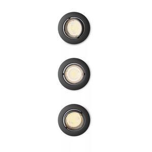 Philips Peridot Rec Kit Rd zapuštěné svítidlo kulaté 7W, AC 220-240, IP20, (3 ks), černá obraz