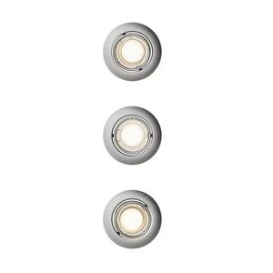 Philips Peridot Rec Kit Rd zapuštěné svítidlo kulaté 7W, AC 220-240, IP20, (3 ks), nikl obraz
