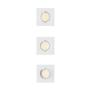 Philips Peridot Rec Kit Sq zapuštěné svítidlo hranaté 7W, AC 220-240, IP20, (3 ks), bílá obraz