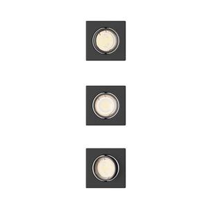 Philips Peridot Rec Kit Sq zapuštěné svítidlo hranaté 7W, AC 220-240, IP20, (3 ks), černá obraz