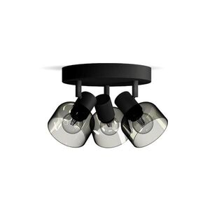Philips Sleet bodové svítidlo 3x E14 25W bez zdroje 20cm kulaté IP20, černé obraz