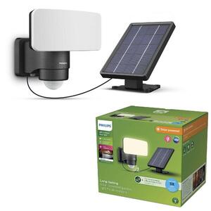 Philips Tylus UltraEfficient Security solární LED reflektor se senzorem 6W 1000/50lm 3000K IP44, černý obraz