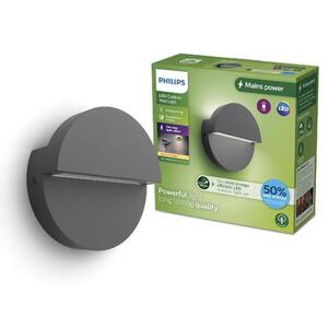 Philips Valor UltraEfficient venkovní nástěnné LED svítidlo 4, 3W 800lm 2700K IP44, antracitové obraz