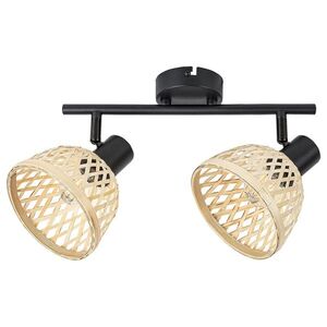 Rabalux bodové svítidlo Rattan E14 2x MAX 15W matná černá 3134 obraz