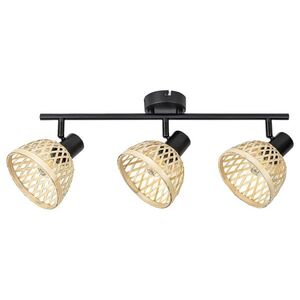Rabalux bodové svítidlo Rattan E14 3x MAX 15W matná černá 3135 obraz