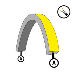 SLC napájení pro LED pásek NeonFlex 230V Top-Bend Mono kabel A obraz