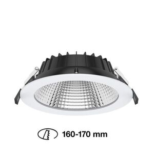 SLC vestavné LED svítidlo Shift pr.160-170 mm bílé 1900lm 3000/4000K Ra80 bez driveru IP54/IP40 UGR19 obraz