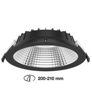 SLC vestavné LED svítidlo Shift pr.200-210 mm černé 2400lm 3000/4000K Ra80 bez driveru IP54/IP40 UGR19 obraz