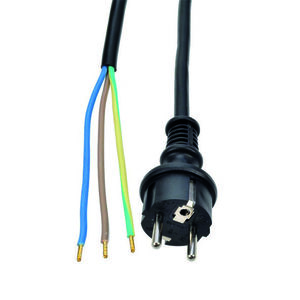 Solight flexo šňůra, 3x 1mm2, gumová, černá, 2, 5m PF34 obraz