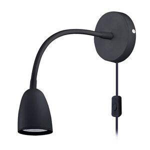 Solight LED nástěnná lampička, stmívatelná, 4W, 280lm, 3000K, černá WO54-B obraz