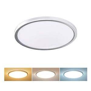 Solight LED osvětlení Acate s ochranou proti vlhkosti, IP54, 24W, 2160lm, 3CCT, 30cm, stříbrná WO826 obraz