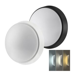 Solight LED venkovní osvětlení, nastavitelná teplota světla - 3CCT, 15/18/20W, 1800lm, 22cm, 2v1 - bílý a černý kryt WO779-2 obraz