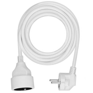 Solight prodlužovací přívod 5m, 1 zásuvka, 16A/3680W, PVC, bílý PS04X obraz