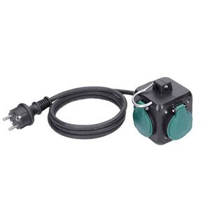 Solight prodlužovací přívod kostka 3m, 3 zásuvky IP44, 3 x 1mm2, kabel guma H05RR-F PP325 obraz