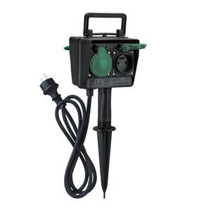Solight zahradní sloupek IP44, 4 zásuvky, gumový kabel 1, 5m PG02 obraz