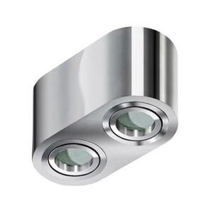 Stropní bodové přisazené svítidlo AZzardo Brant 2 IP44 chrom AZ2817 GU10 2x50W IP44 18cm chromové obraz