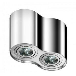 Stropní bodové přisazené svítidlo AZzardo Bross 2 chrome AZ0941 GU10 2x50W IP20 17cm chromové obraz