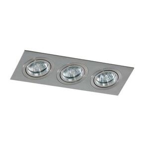 Stropní bodové zápustné svítidlo AZzardo Caro 3 Square aluminium AZ2441 GU10 3x40W IP20 25, 6cm hliníkové obraz