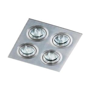 Stropní bodové zápustné svítidlo AZzardo Caro 4 Square aluminium AZ2444 GU10 4x40W IP20 18cm hliníkové obraz