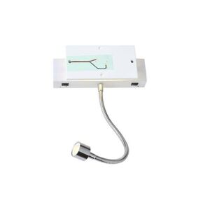VÝPRODEJ VZORKU BIG WHITE SLV MANA, nástěnné světlo, bodové, LED, 3000K, bílé / chrom, š/v/h 20/7, 9/6, 6 cm 1000615 obraz