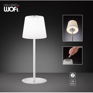 VÝPRODEJ VZORKU WOFI Nabíjecí stolní lampa Genk 1xLED 2W 3000K 230lm bílá USB obraz
