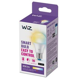 WiZ LED žárovka E27 A60 8W 806lm 2700-6500K CRI80 IP20, stmívatelná obraz