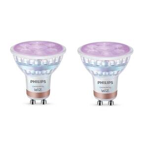 WiZ Smart LED 50W bodové světlo PAR16, 2× GU10 345lm 2200-6500K RGB obraz