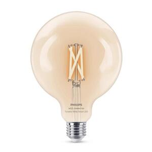 WiZ Smart LED Kulová žárovka Filament čirá 7 W (ekv. 60 W) 806lm 2700-6500K G125 E27 obraz