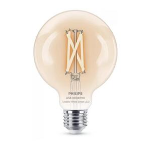 WiZ Smart LED Kulová žárovka Filament čirá 7 W (ekv. 60 W) 806lm 2700-6500K G95 E27 obraz