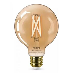 WiZ Smart LED Kulová žárovka Filament oranžová 7 W (ekv. 50 W) 640lm G95 2000-5000K E27 obraz