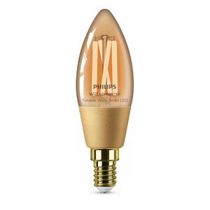 WiZ Smart LED Svíčková žárovka Filament oranžová 4, 9 W (ekv. 25 W) 370lm C35 E14 obraz