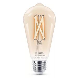 WiZ Smart LED Žárovka Filament čirá 7 W (ekv. 60 W) 806lm 2700-6500K ST64 E27 obraz