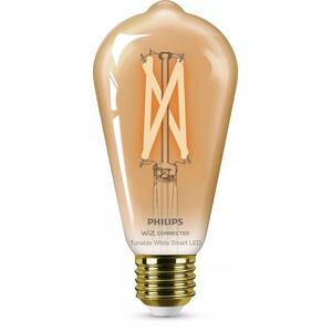 WiZ Smart LED Žárovka Filament oranžová 7 W (ekv. 50 W) 640lm 2000-5000K ST64 E27 obraz