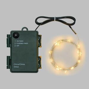 Xmas King XmasKing Led bateriový řetěz 16m 160LED venkovní, teplá bílá obraz