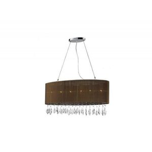 Závěsné svítidlo AZzardo Sidney oval brown AZ1839 E14 6x40W IP20 82cm hnědé obraz