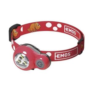EMOS Dětská LED čelovka dino 12lm, 12m, červená P3540/CERVENA obraz