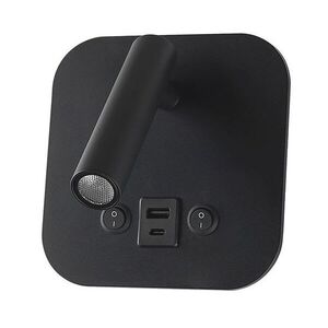 LED Solution Černé nástěnné LED svítidlo s USB/PD nabíjením 8W 240036 obraz