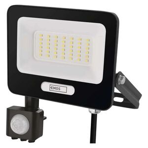EMOS Černý LED reflektor 30W s pohybovým čidlem ZS2334B obraz