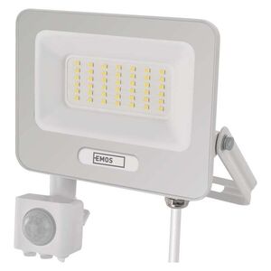EMOS Bílý LED reflektor 30W s pohybovým čidlem ZS2334W obraz