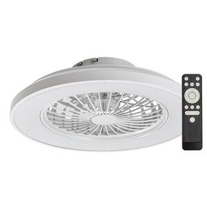 Rabalux Bílé stropní LED svítidlo s ventilátorem Dalfon2 485mm 48W CCT s DO 71332 obraz