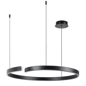 Rabalux Černé závěsné LED svítidlo Silnora 760mm 45W CCT 72115 obraz