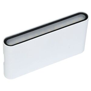 Ecolite Bílé tenké fasádní LED svítidlo oválné 2x 6W IP65 CCT - VZOREK VYP355 obraz