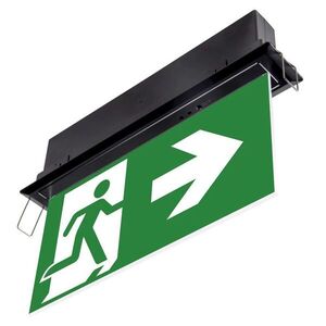 LED Solution Černé vestavné nouzové osvětlení s piktogramem 2, 5W 90685_90002 obraz